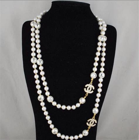 coco chanel replica pendant|chanel knockoff pearl necklace.